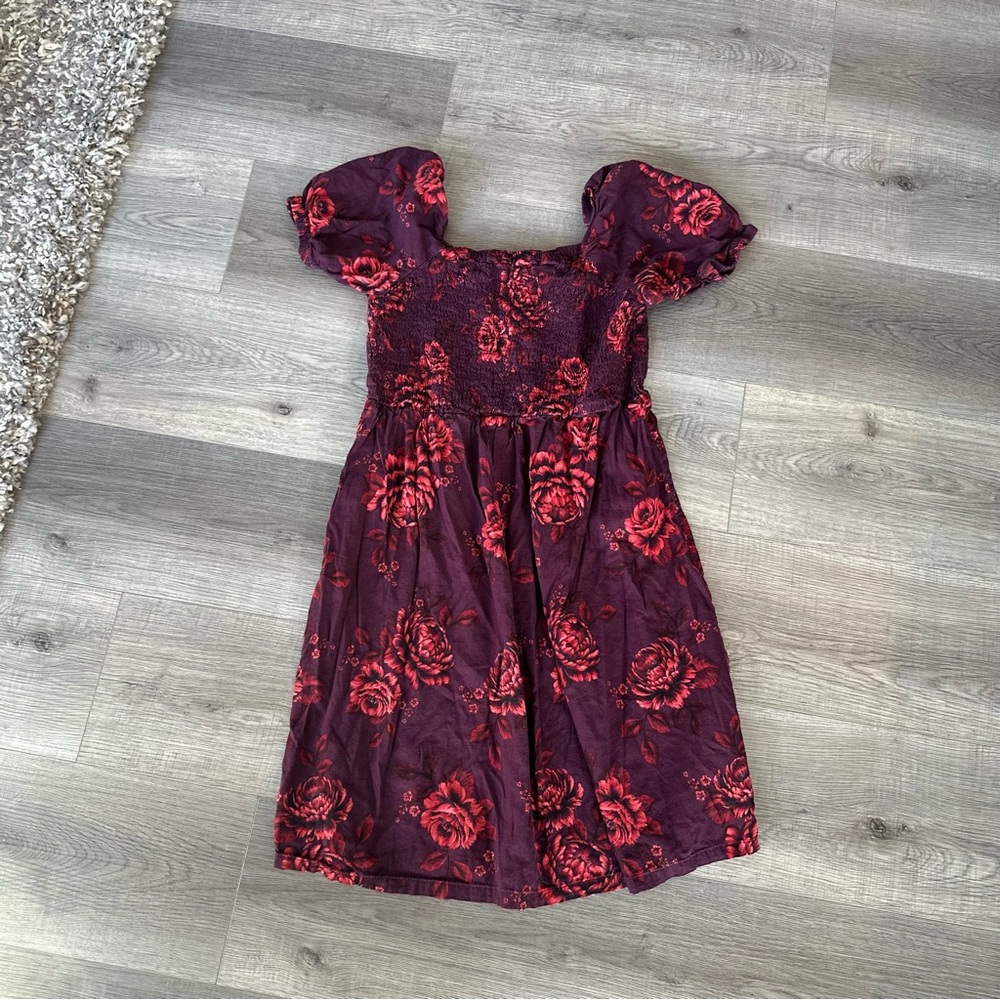3/27$ Old Navy Kids Burgundy Floral Dress size XL (14-16)